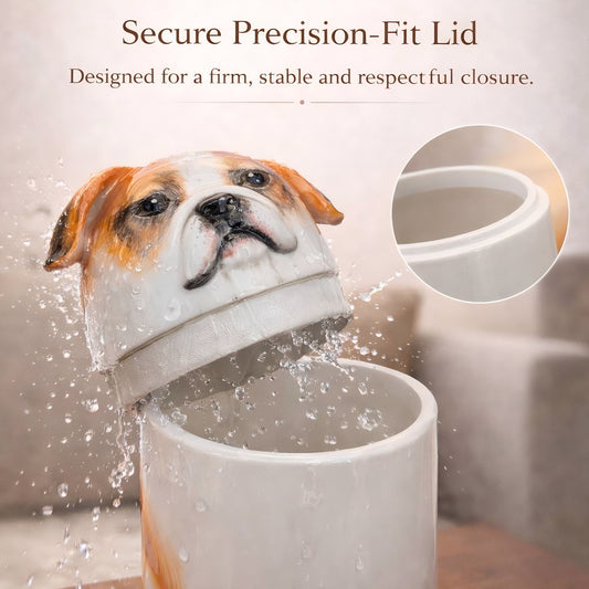 Echo of Love™ – Custom Hand-Painted Ceramic Pet Urn with Secure Seal Personalized Memorial Keepsake for Cats, Dogs, Bunnies, Birds & Hamsters