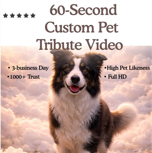 “Rainbow Bridge Letter“ - Rainbow Bridge Pet Memorial Video | Custom 1-minute Tribute Animation from Your Photos | Heartfelt Digital Keepsake(Digital Download)