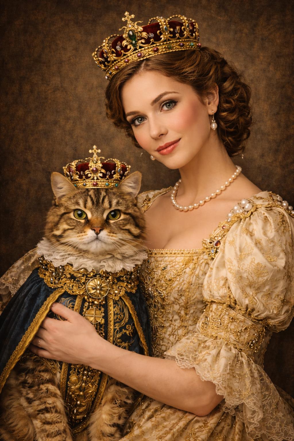 Royal Pet Portrait Photo Renaissance Custom Family Painting Personalized King Queen Artwork Digital