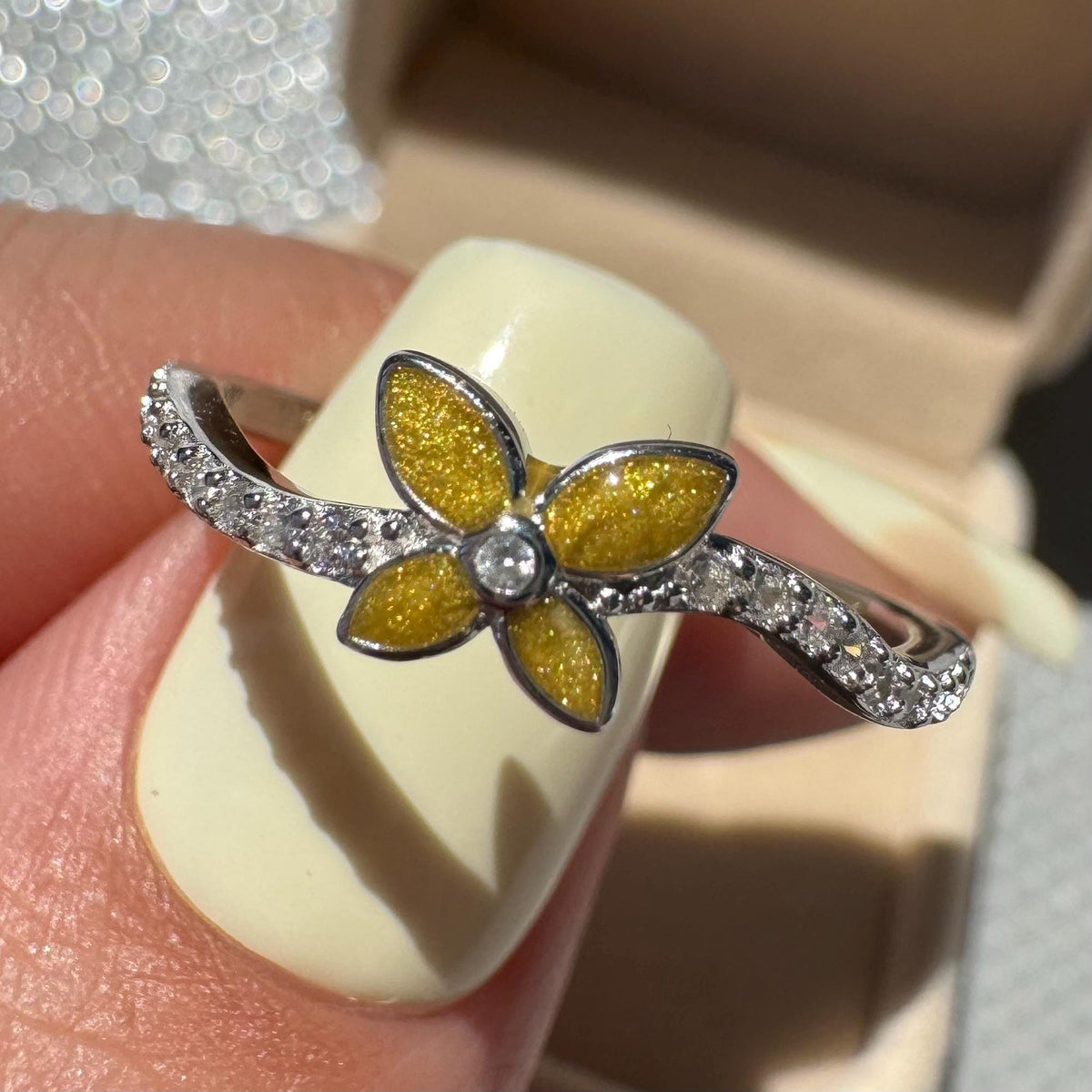 Floral Ashes Ring Kit, Sterling Silver DIY Cremation Keepsake, Petal Memorial Ring