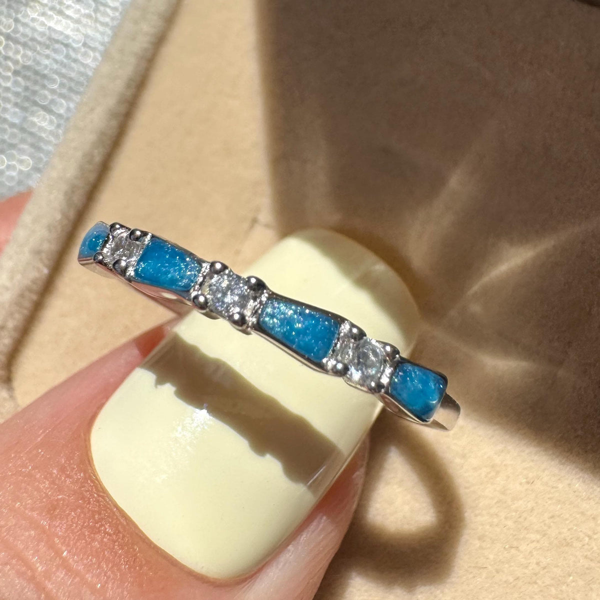 DIY Tapered Baguette Ashes Ring Kit, Sterling Silver Cremation Keepsake Jewelry