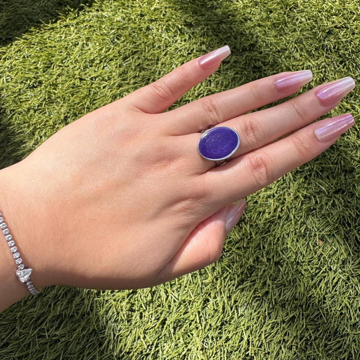 Oval Pet Ashes & Fur Ring Kit, Large Bezel Stainless Steel Family Keepsake Rings