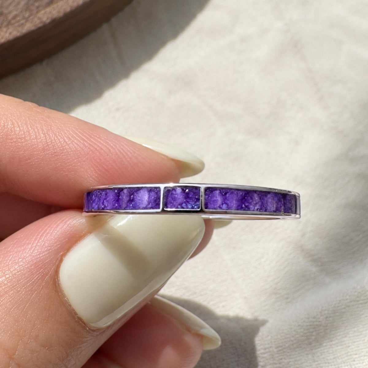 DIY Segmented Channel Ashes Ring Kit, Sterling Silver Memorial Band, Cremation Jewelry