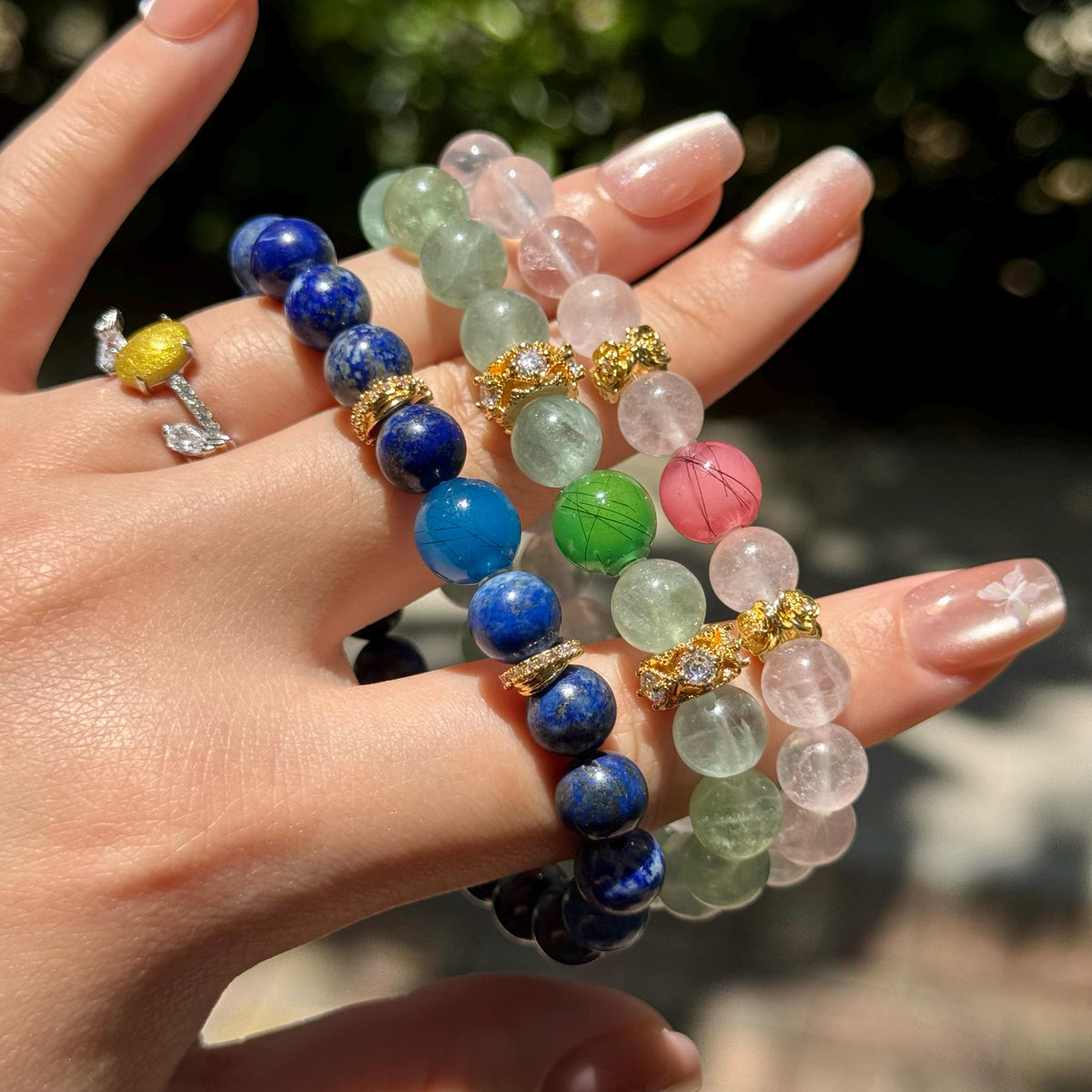 Custom Lapis Lazuli Hair Bracelet, Human Hair Keepsake, Unisex Pet Memorial Jewelry