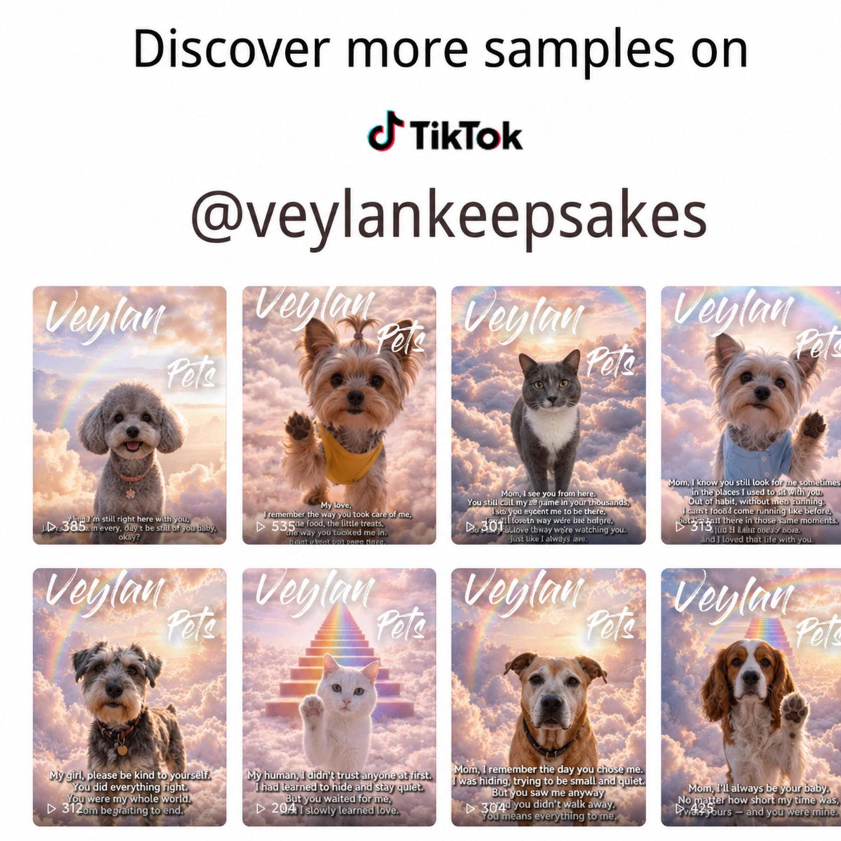 Custom Pet Memorial Video - 30-Second Rainbow Bridge Tribute Animation Film (Digital Download)
