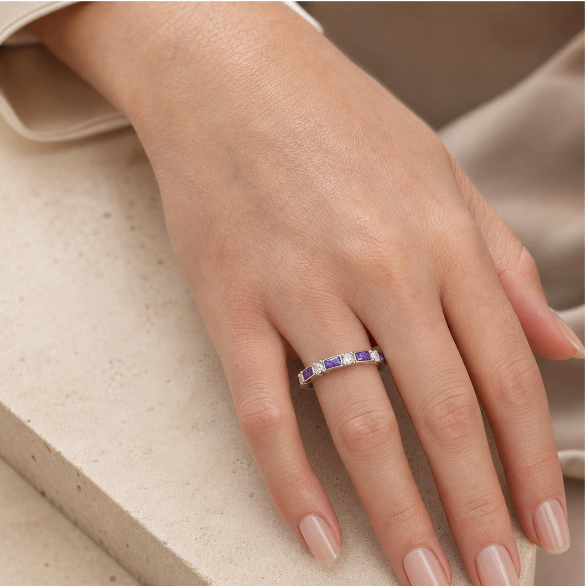 DIY Tapered Baguette Ashes Ring Kit, Sterling Silver Cremation Keepsake Jewelry