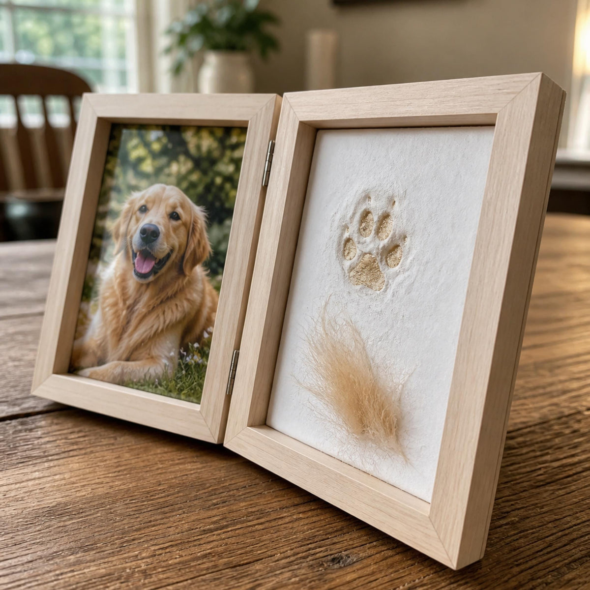 Pet Paw Print Frame Kit, DIY Dog Cat Photo Keepsake, Adoption Gifts, Pet Remembrance Gift