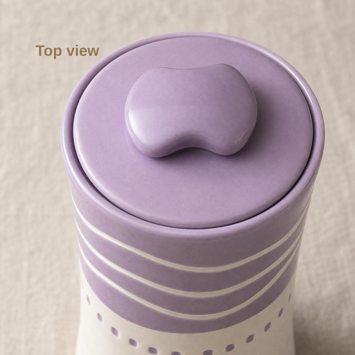 Custom Lavender Ceramic Urn for Ashes, Personalized Pastel Wave Hand-Carved Memorial Keepsake